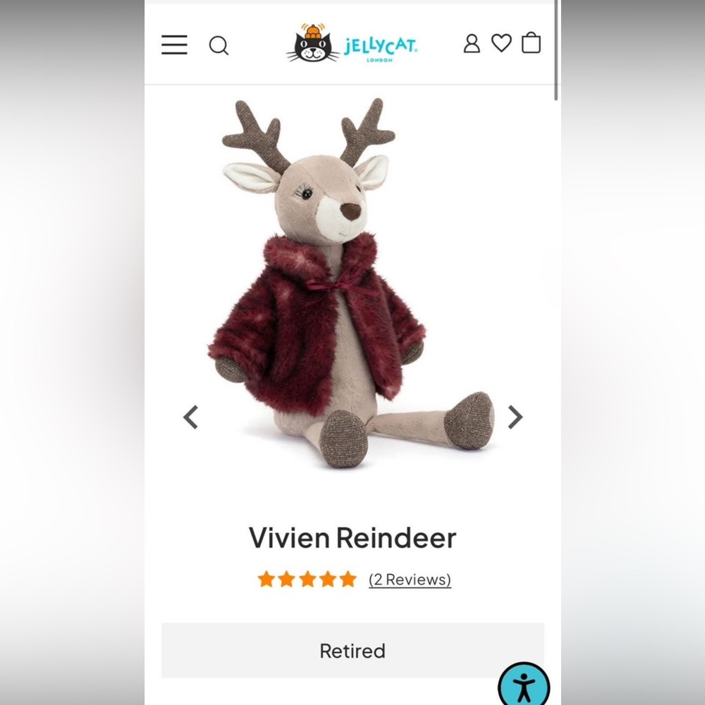 Jellycat Vivien Reindeer Plush